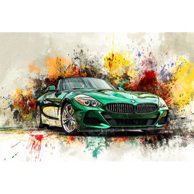 5148 A_green_BMW_Z4_car_a_graffiti copy